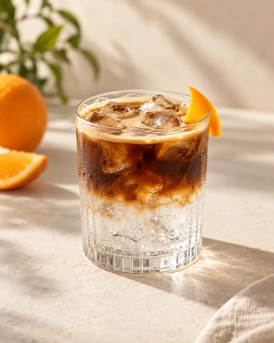Espresso Tonic frisch angerichtet nach dem Rezept