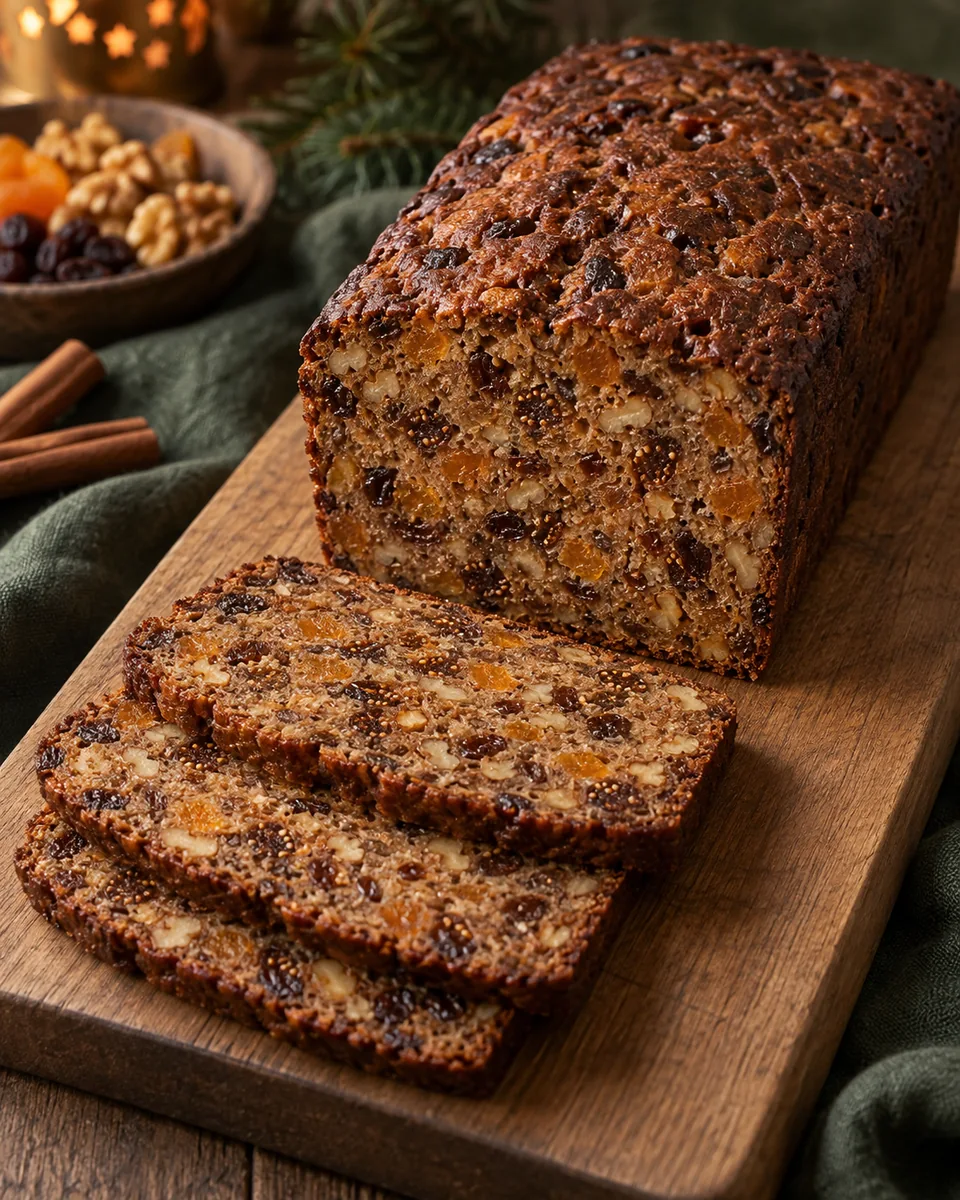 Früchtebrot mit Feigen und Nüssen
