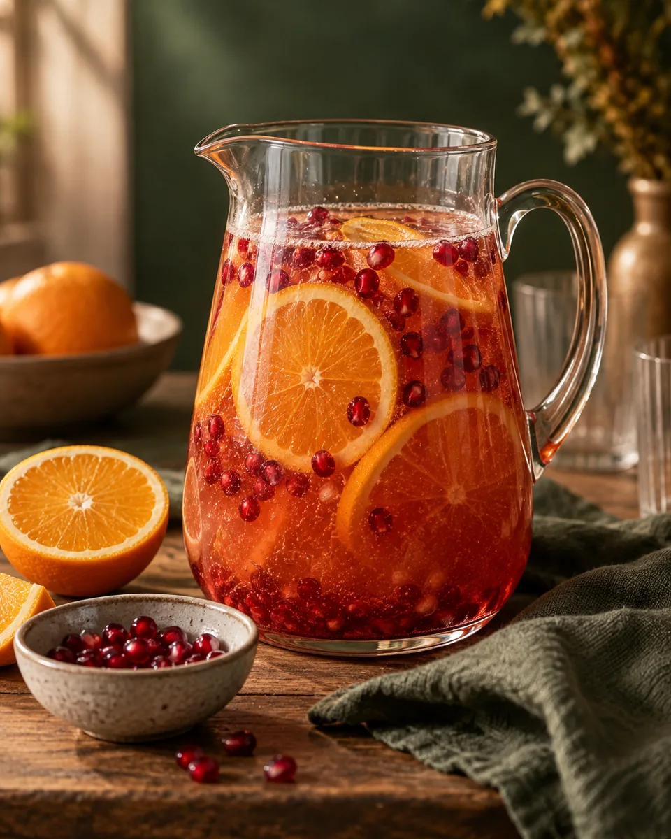 Granatapfel-Orangen-Bowle