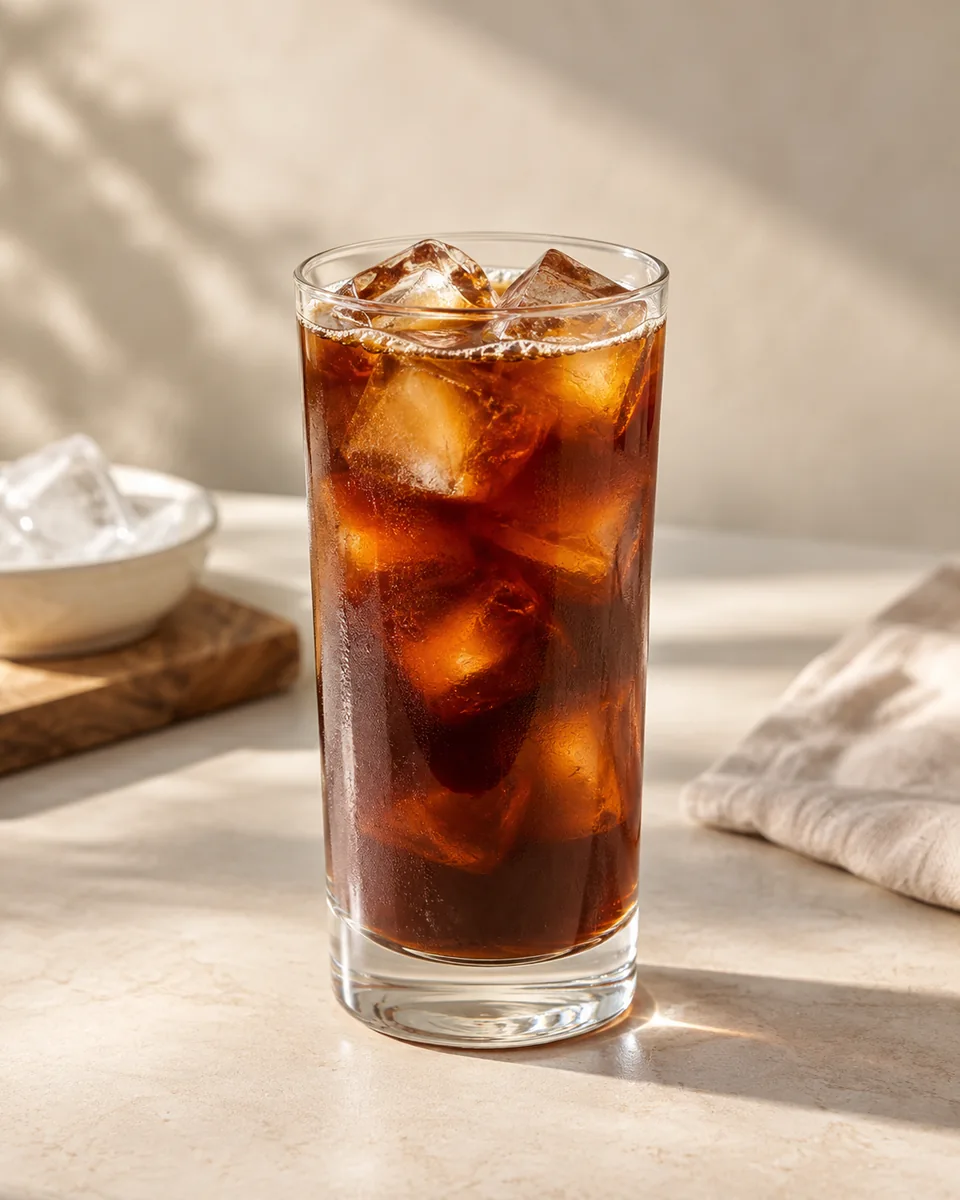 Iced Americano frisch angerichtet nach dem Rezept