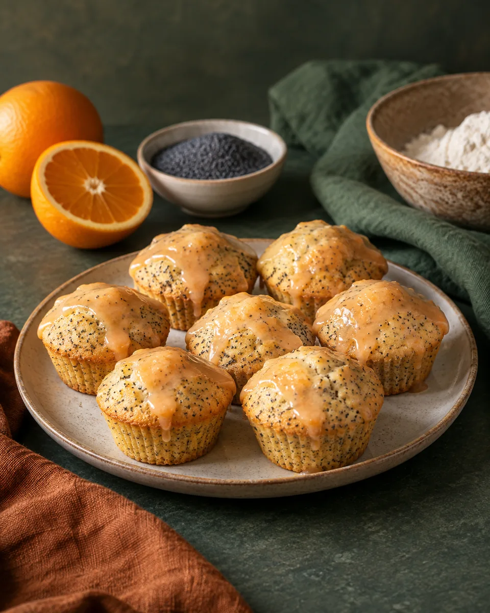 Orangen-Mohn-Mini-Muffins