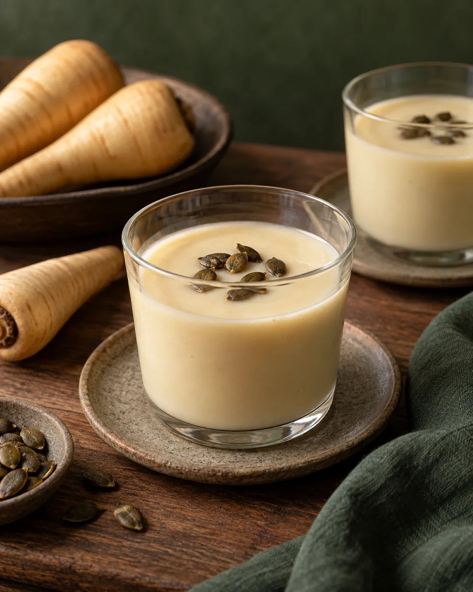 Pastinaken-Suppe im Glas