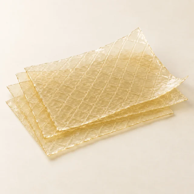 Eigene Illustration: Durchscheinende rechteckige Blattgelatine