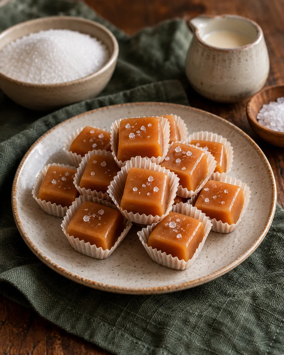 Weiche Salzkaramellbonbons